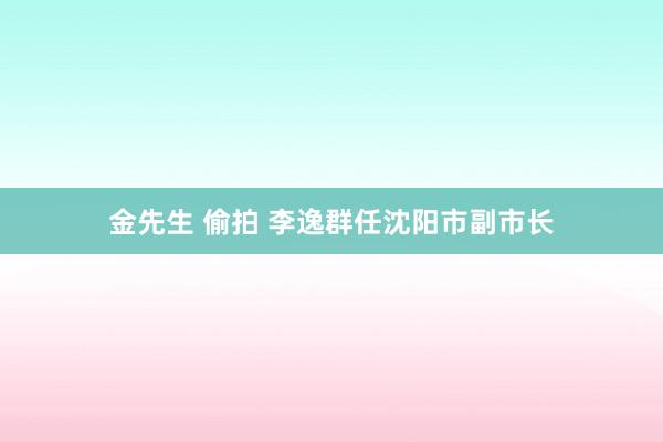 金先生 偷拍 李逸群任沈阳市副市长