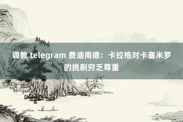 调教 telegram 费迪南德：卡拉格对卡塞米罗的挑剔穷乏尊重