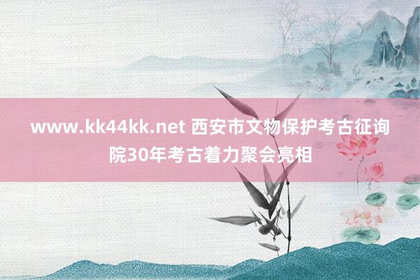 www.kk44kk.net 西安市文物保护考古征询院30年考古着力聚会亮相