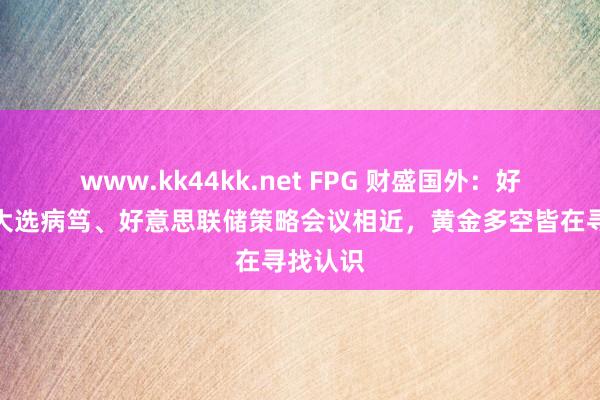 www.kk44kk.net FPG 财盛国外：好意思国大选病笃、好意思联储策略会议相近，黄金多空皆在寻找认识