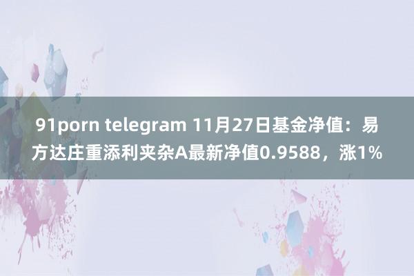 91porn telegram 11月27日基金净值：易方达庄重添利夹杂A最新净值0.9588，涨1%