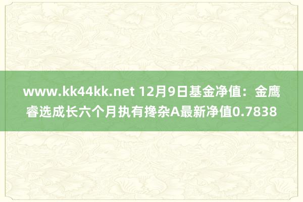 www.kk44kk.net 12月9日基金净值：金鹰睿选成长六个月执有搀杂A最新净值0.7838