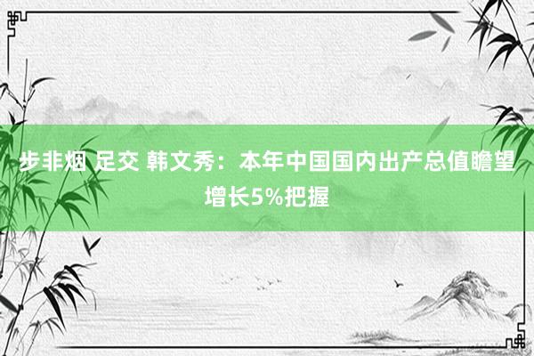 步非烟 足交 韩文秀：本年中国国内出产总值瞻望增长5%把握