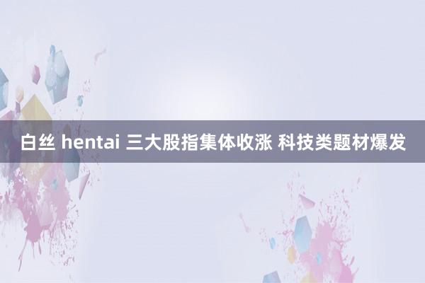 白丝 hentai 三大股指集体收涨 科技类题材爆发