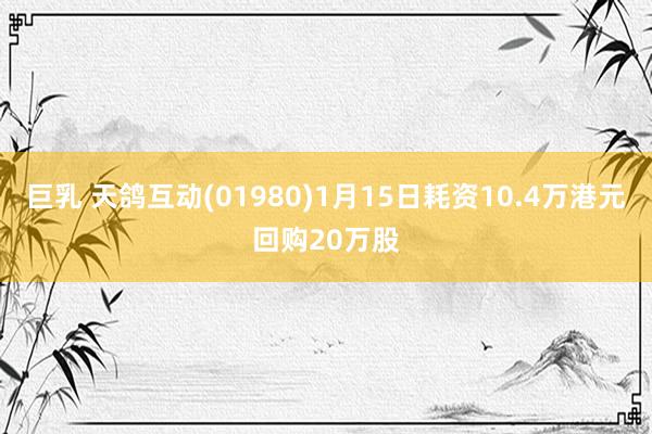 巨乳 天鸽互动(01980)1月15日耗资10.4万港元回购20万股